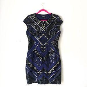Express size large sequined party dress